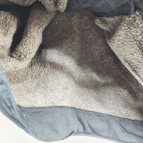 Carhartt Mens Duck Sherpa-Lined Utility Jacket XL Tall Black Hooded Durable Warm - Picture 6 of 6